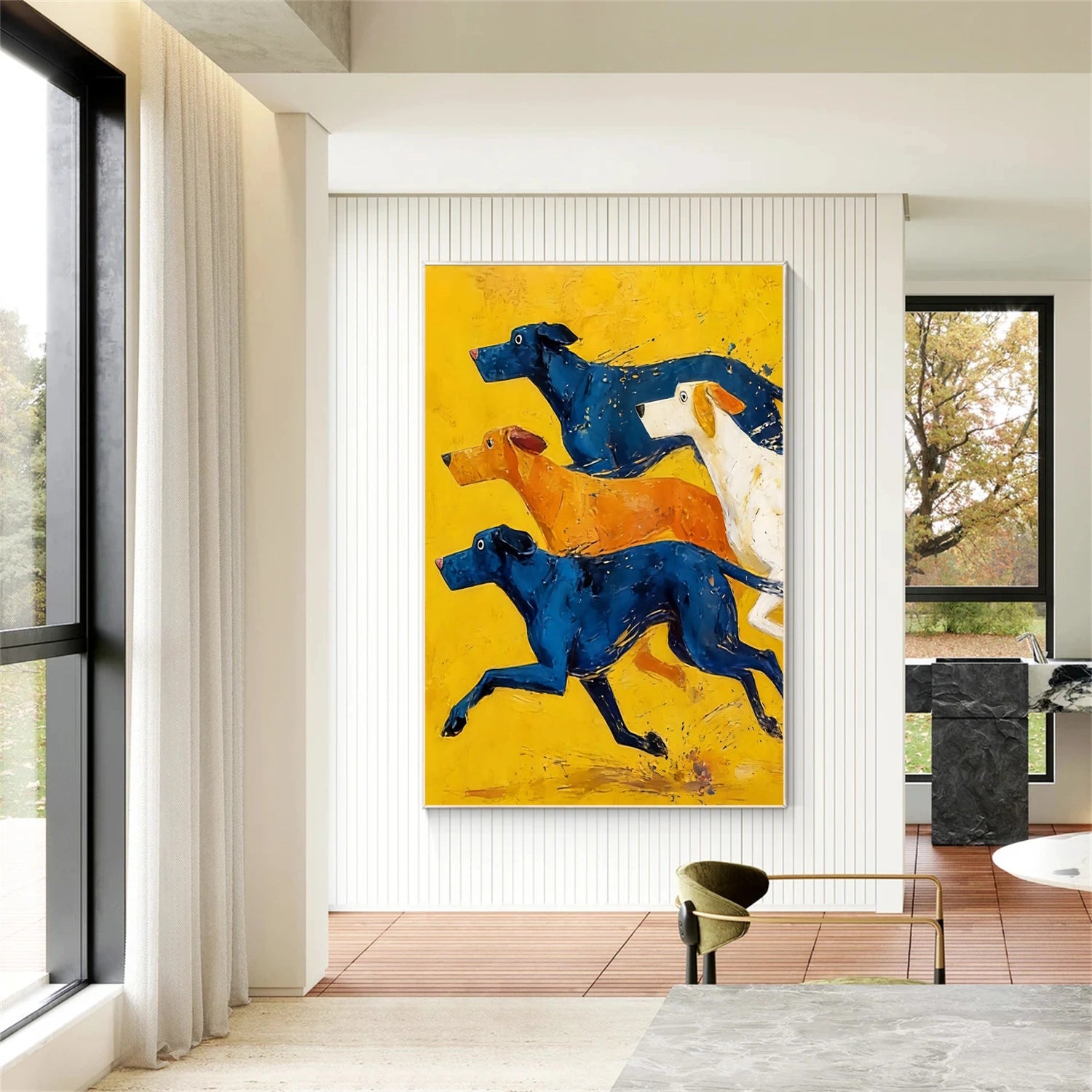 Abstract Dog Animal Wall Art #DL067