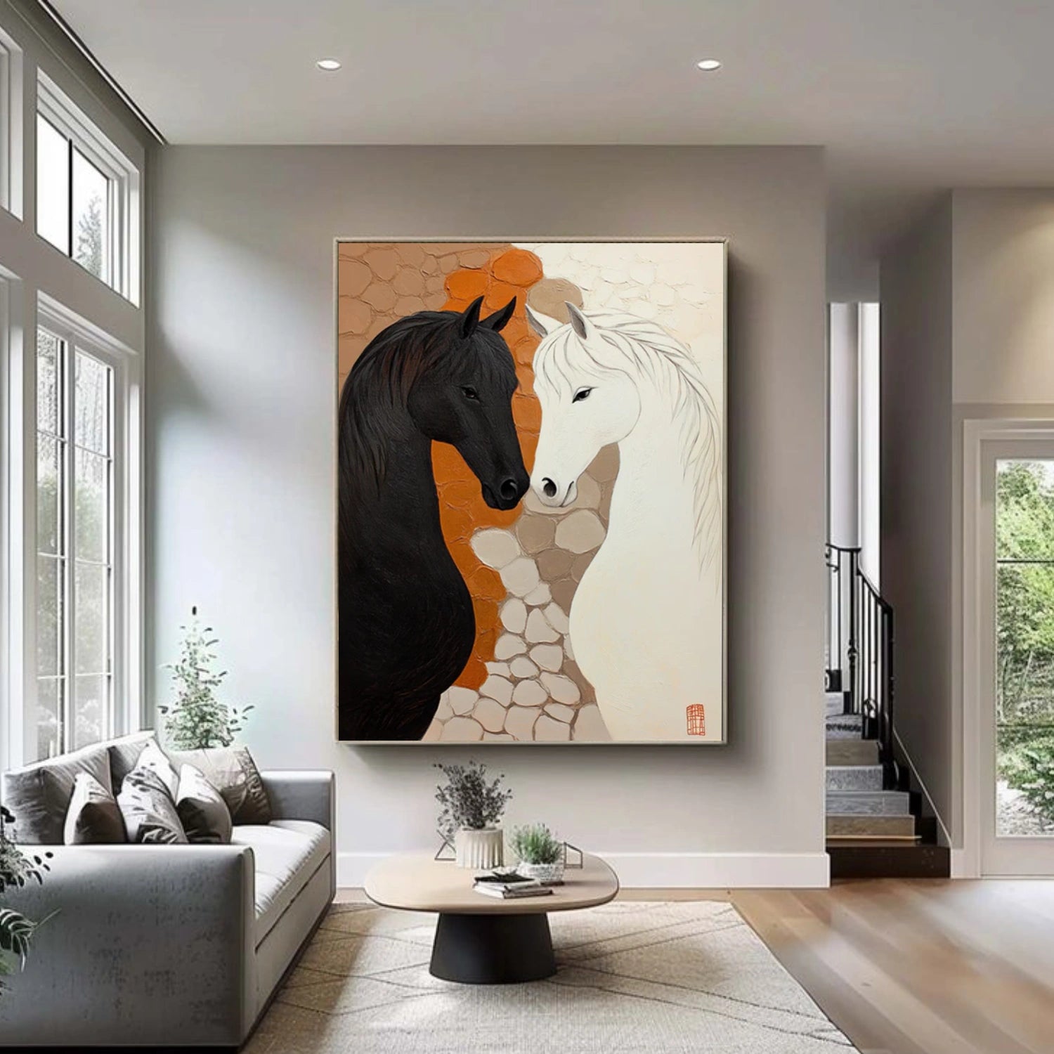 Abstract Horse Animal Wall Art #DL057