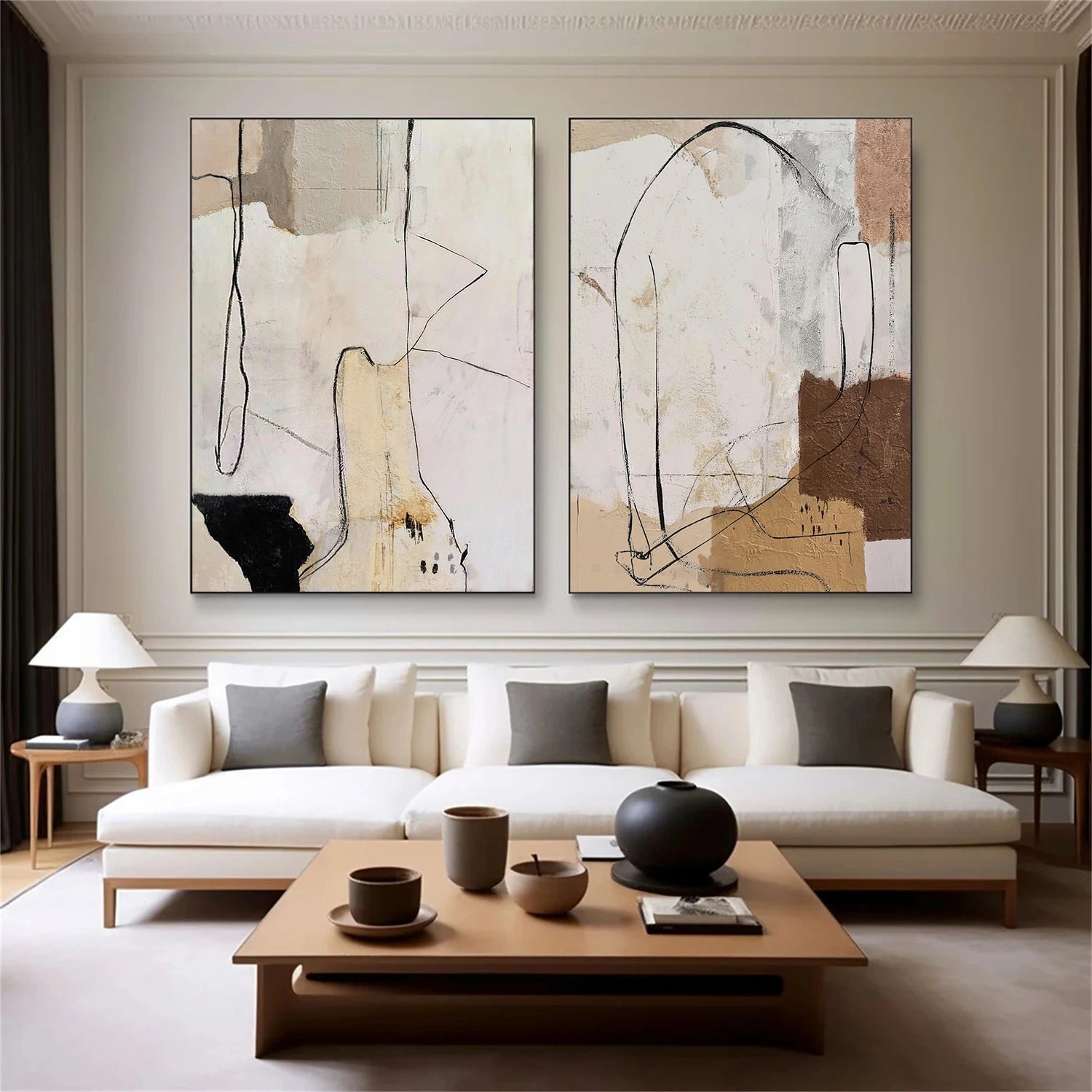 Abstract Wall Art Set of 2 #AT179