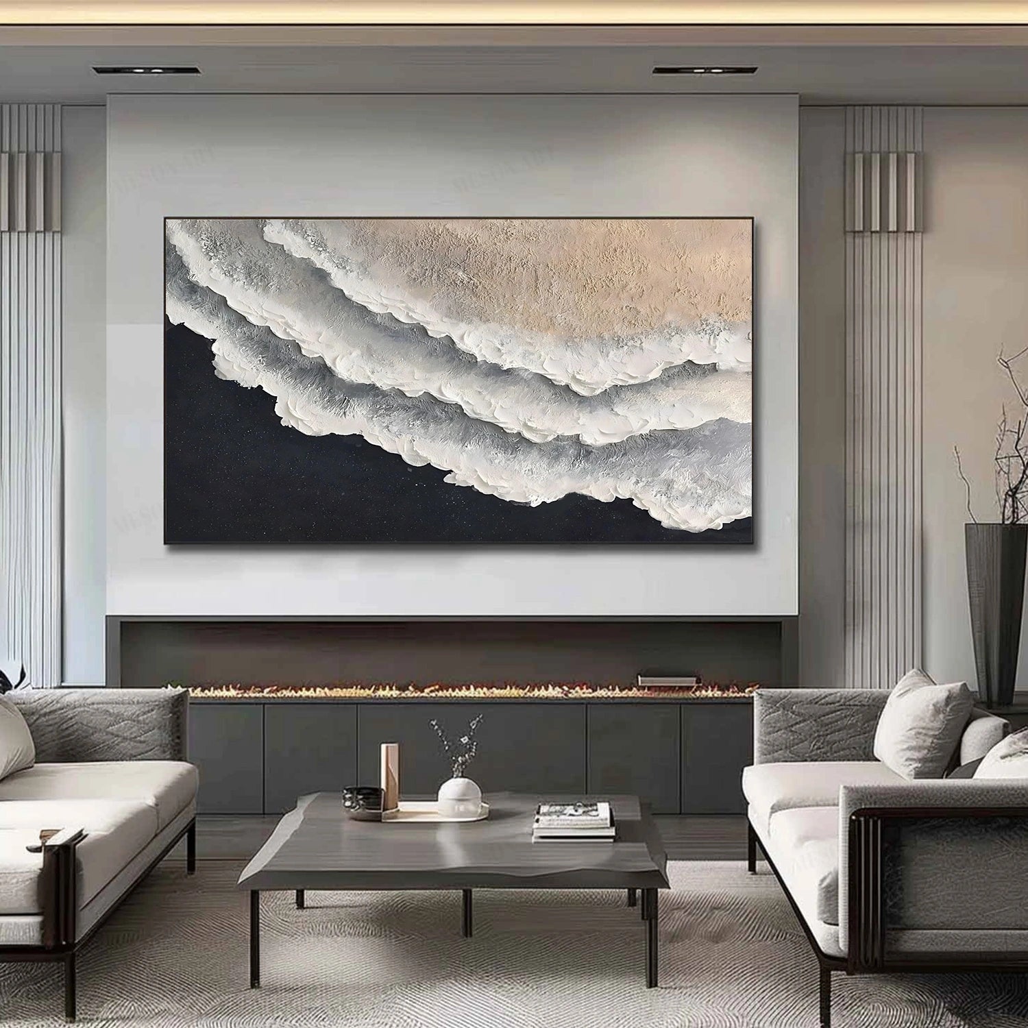 Ocean & Sky Textured Wall Art #MO099