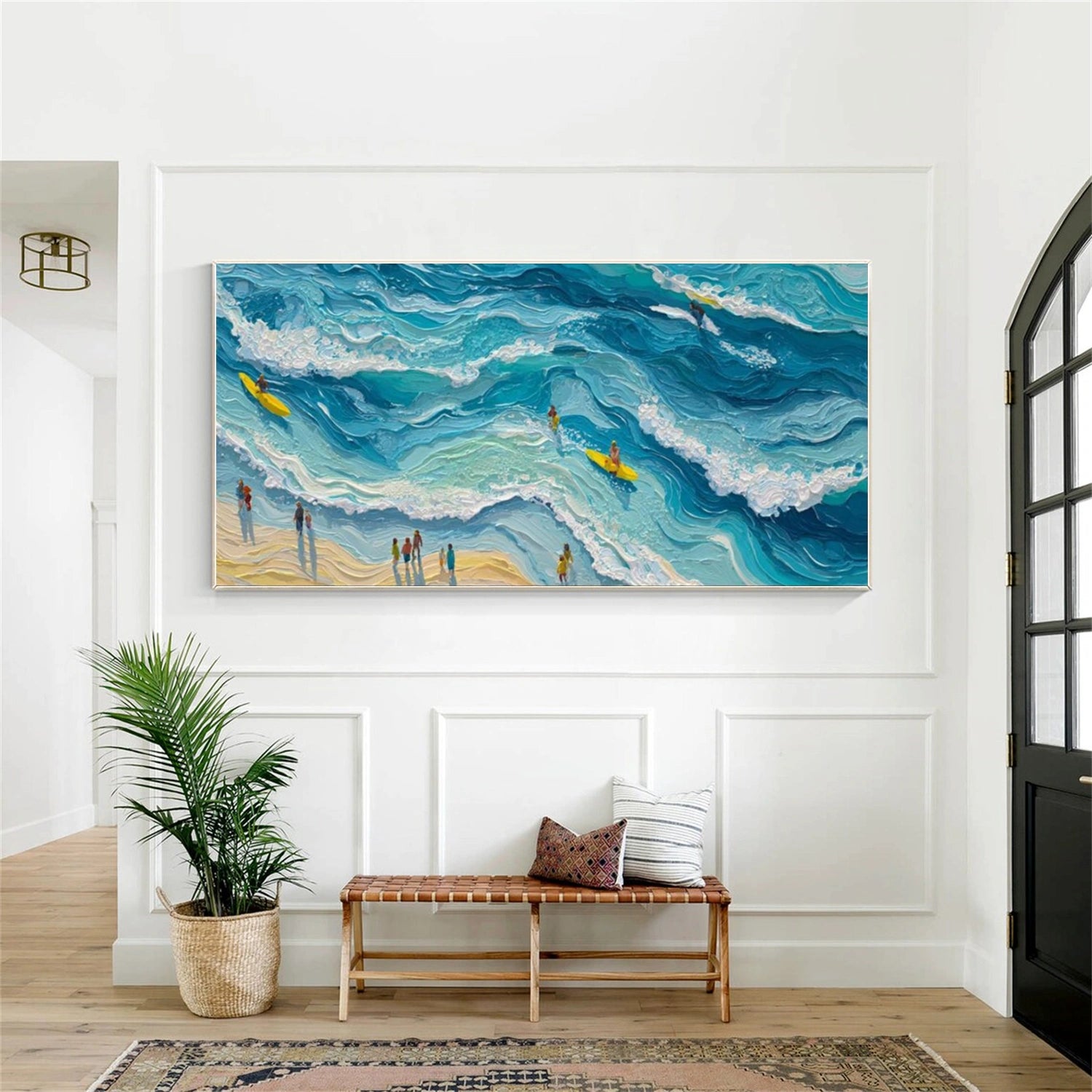 Surfing Sport Art Textured Canvas #PT041
