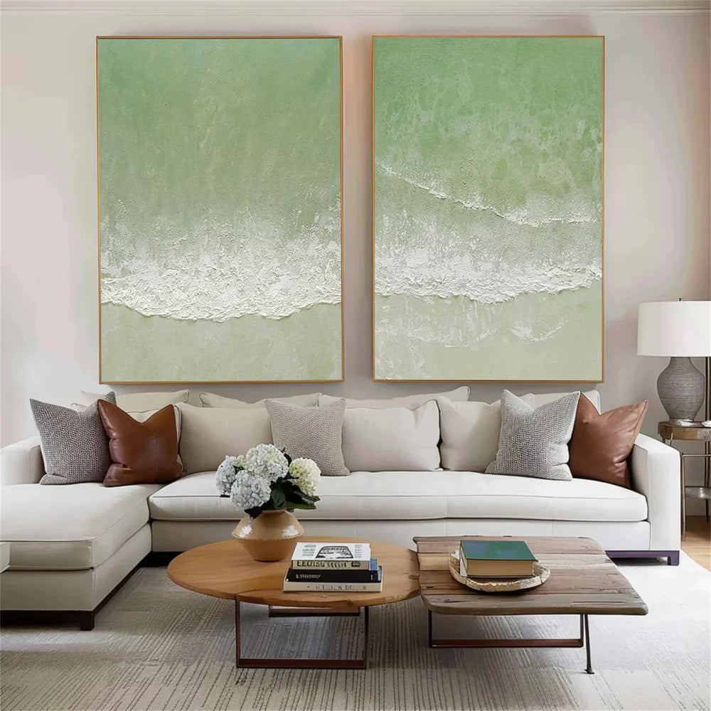 Ocean & Sky Abstract Set of 2 Wall Art #MO065