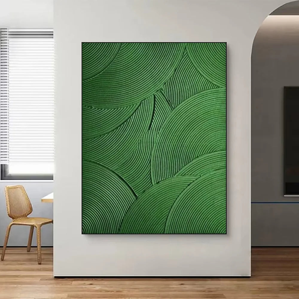 Green Minimalist Textured Wall Art #MT108