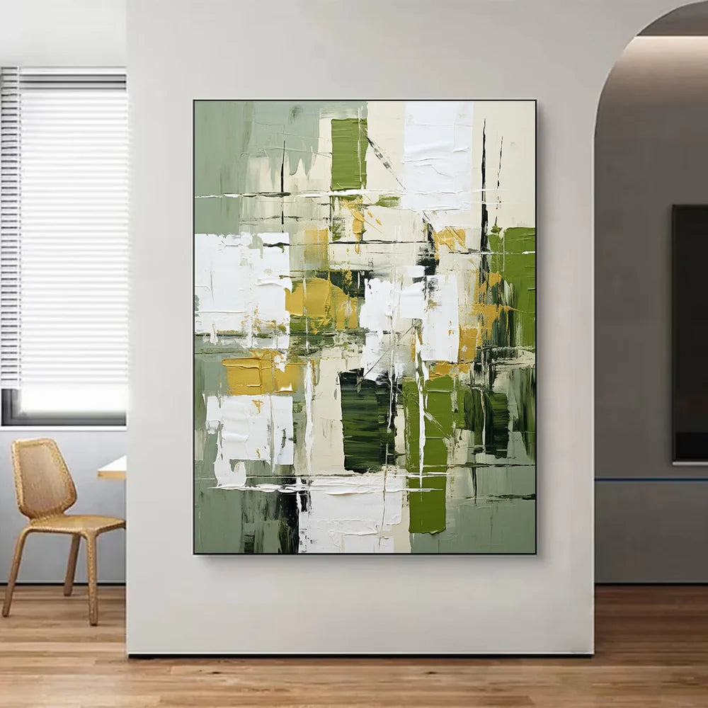 Green Abstract Texture Wall Art  #AT129