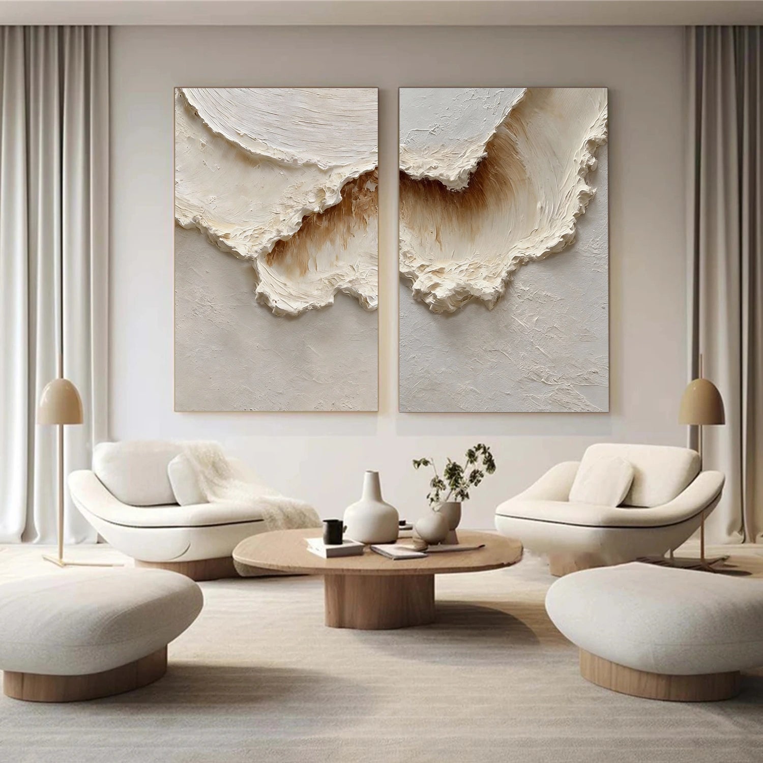 Ocean & Sky Textured Wall Art Set of 2 #MO074