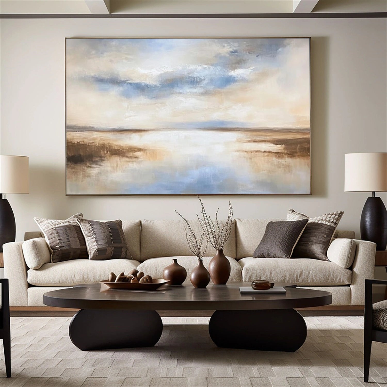 Ocean & Sky Abstract Wall Art #MO088