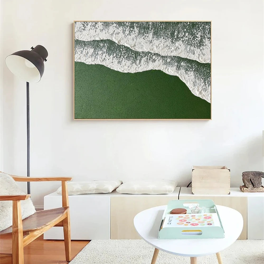 Green Minimalist Textured Wall Art #MT065