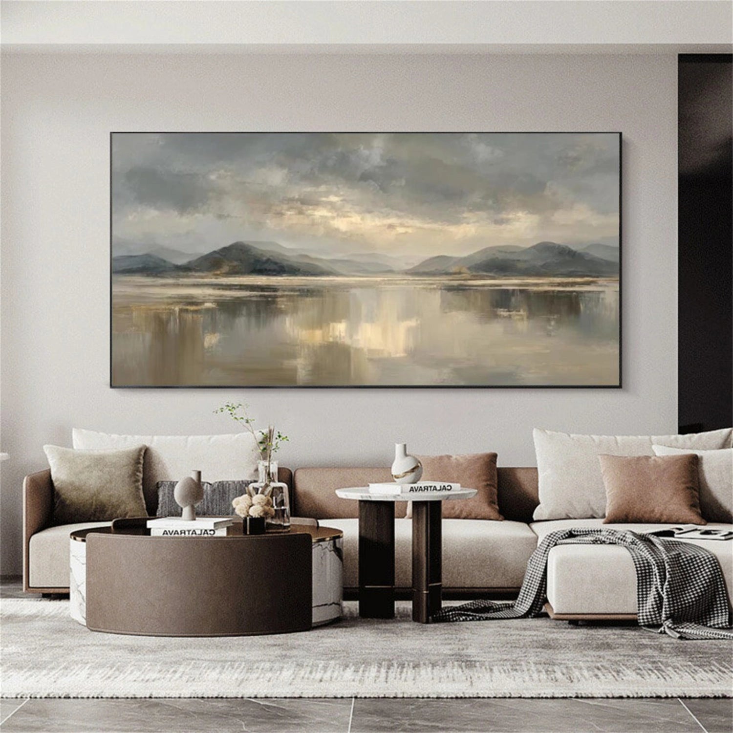 Ocean & Sky Abstract Wall Art #MO082