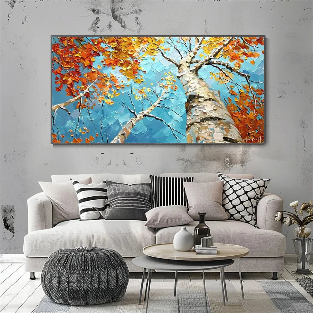 Flower & Tree Textured Abstract Wall Art #SF021
