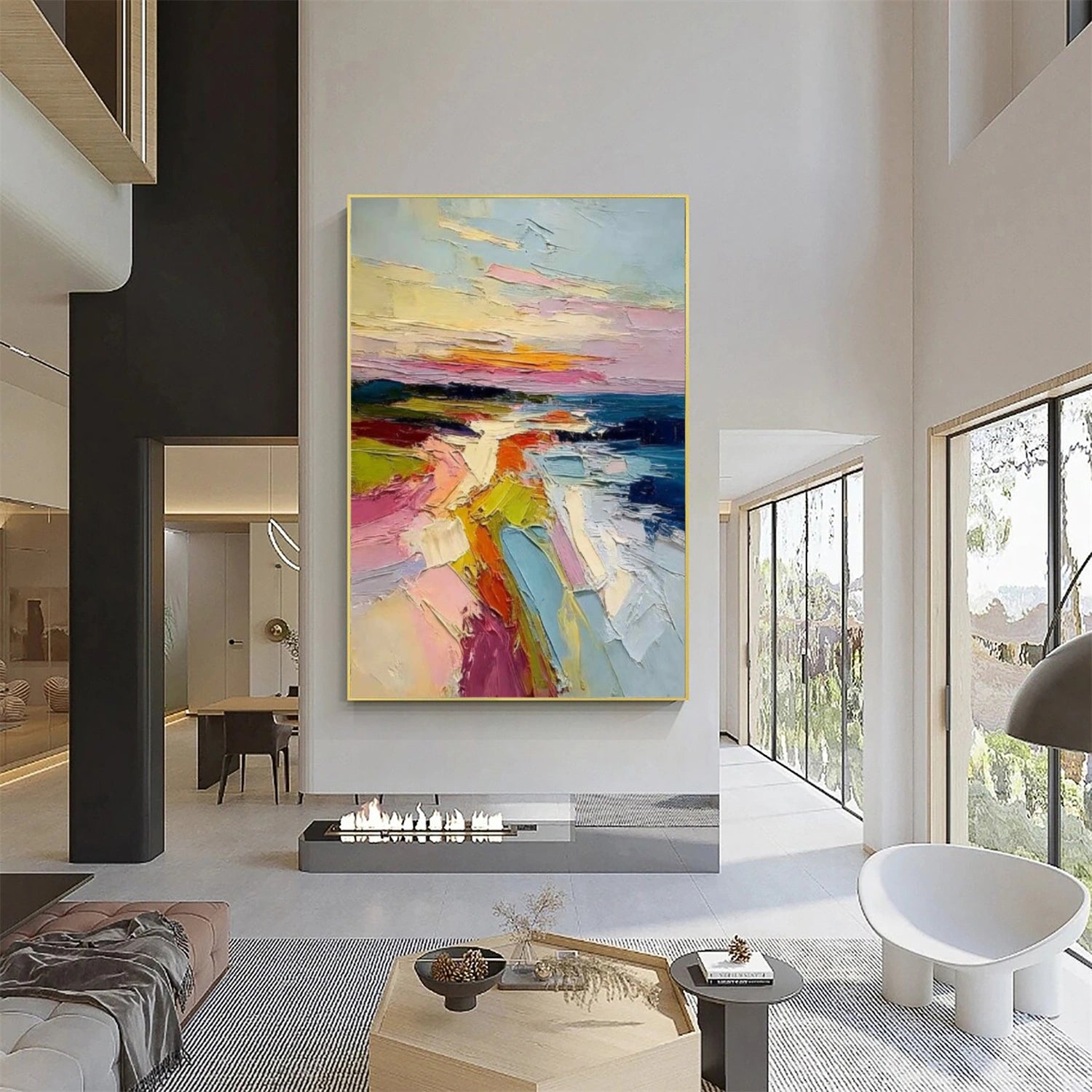 Ocean & Sky Textured Wall Art #MO095