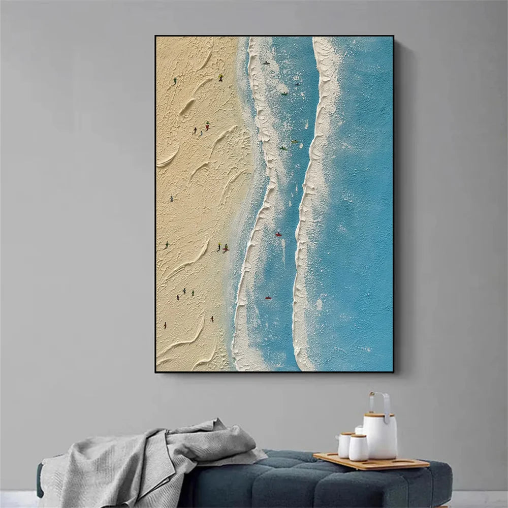 Surfing Sport Art Textured Canvas #PT031