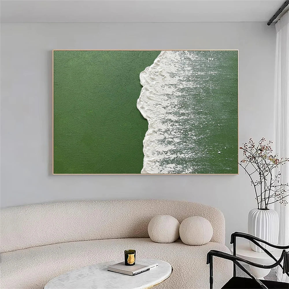 Green Minimalist Textured Wall Art #MT066