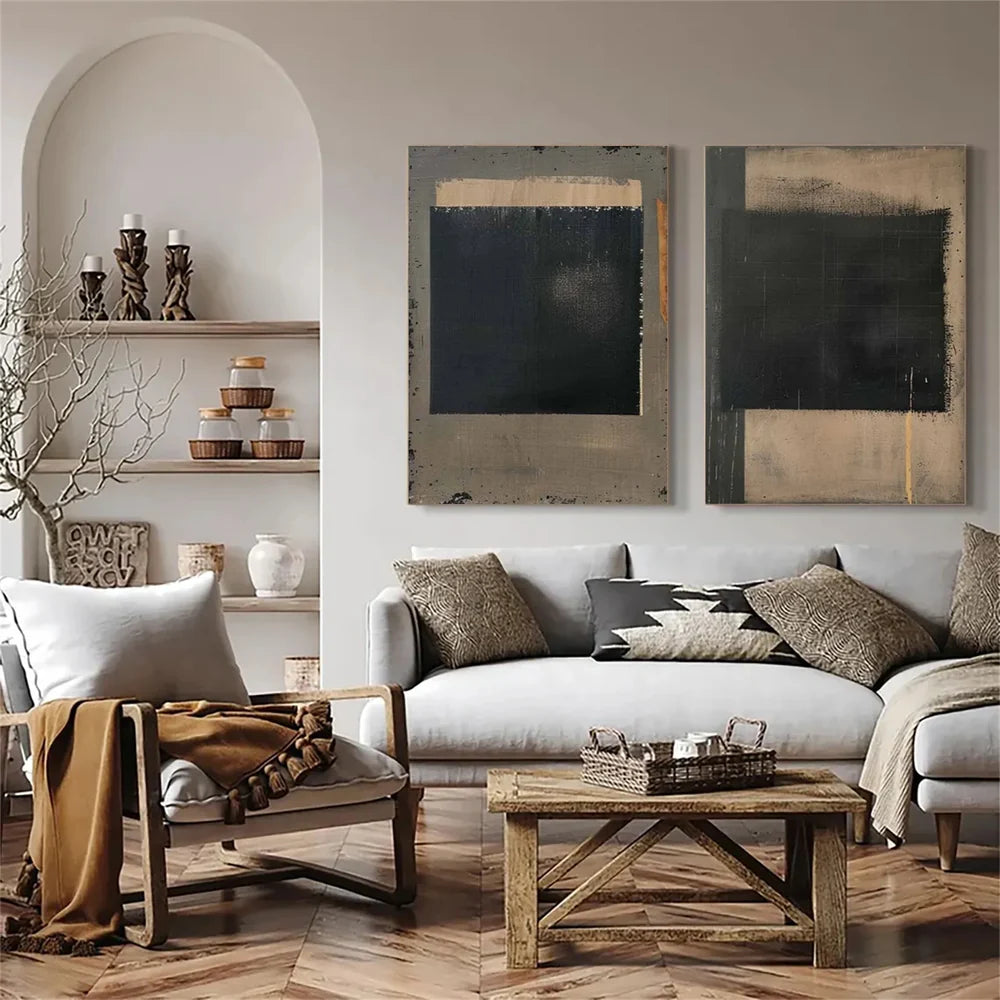 Wabi Sabi Abstract Wall Art Set of 2 #WT018