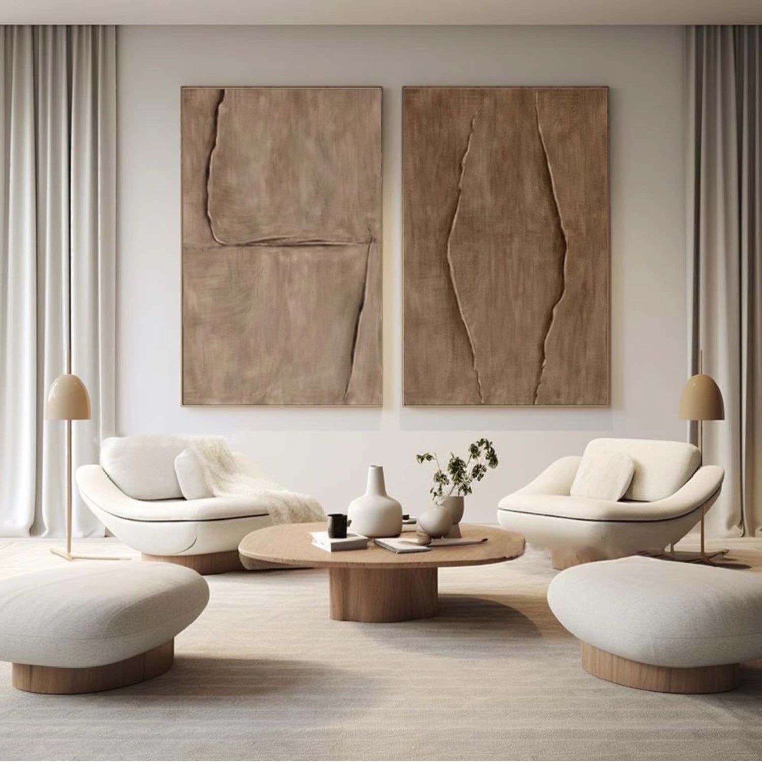 Minimalist Textured Wall Art Set of 2 #MT147