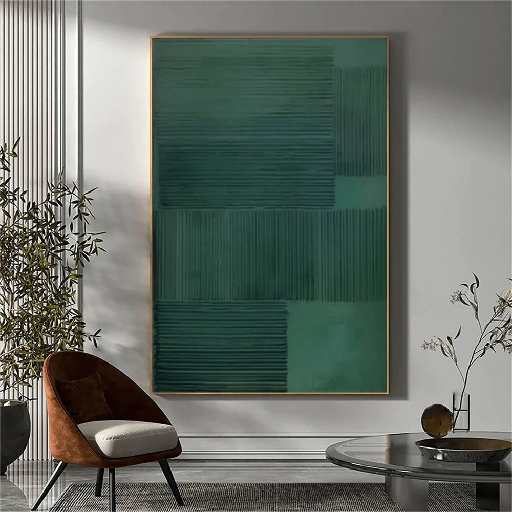 Green Minimalist Textured Wall Art #MT084