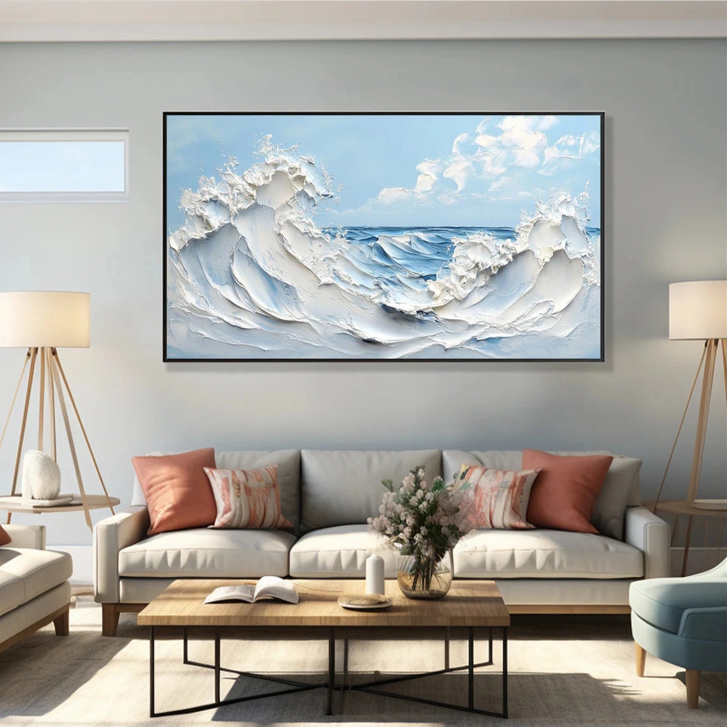 Ocean & Sky Textured Wall Art #MO103