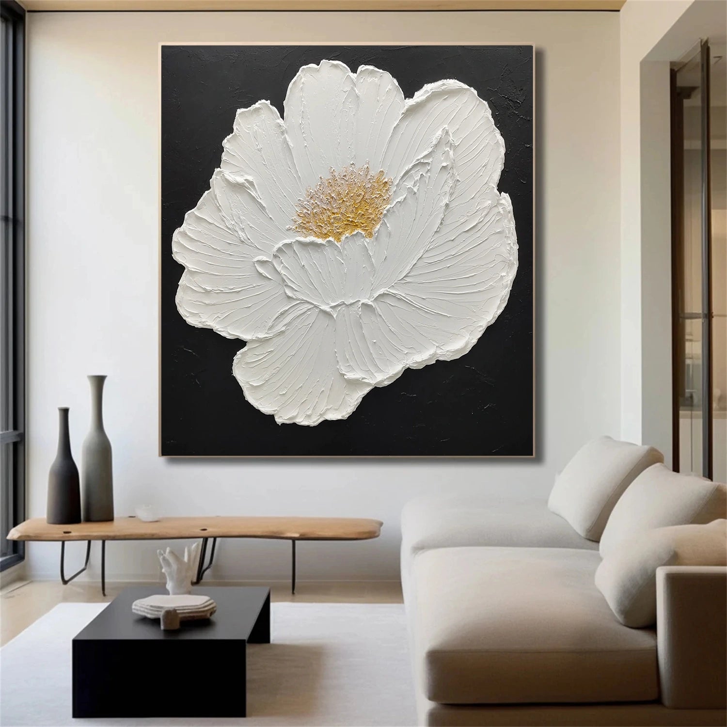 Flower & Tree Textured Abstract Wall Art #SF047