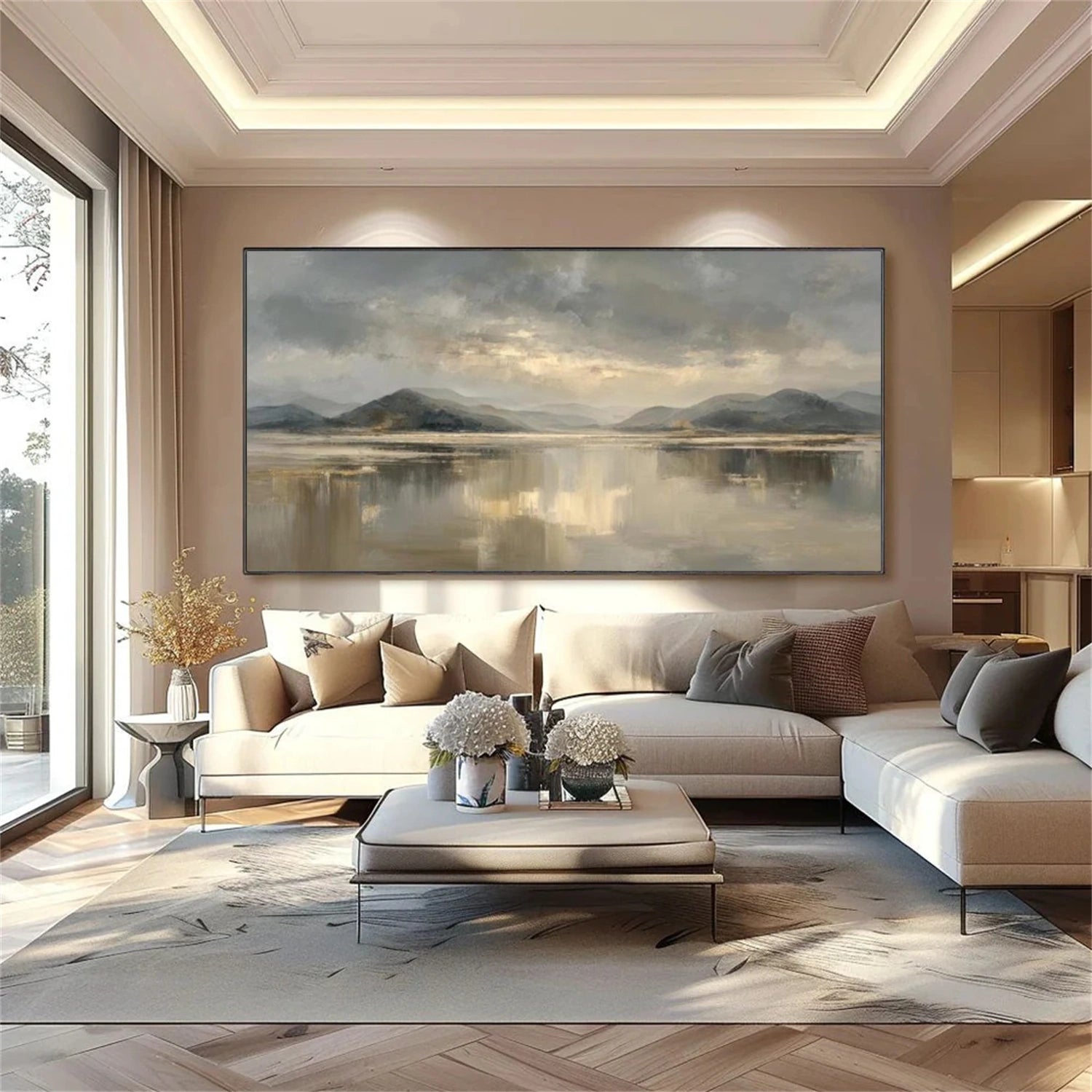 Ocean & Sky Abstract Wall Art #MO082
