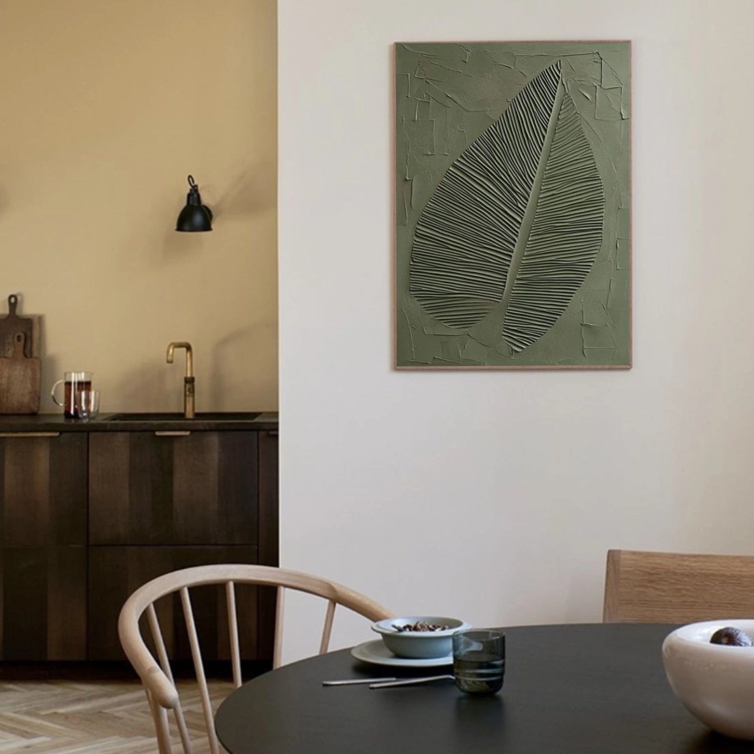 Green Minimalist Textured Wall Art #MT149