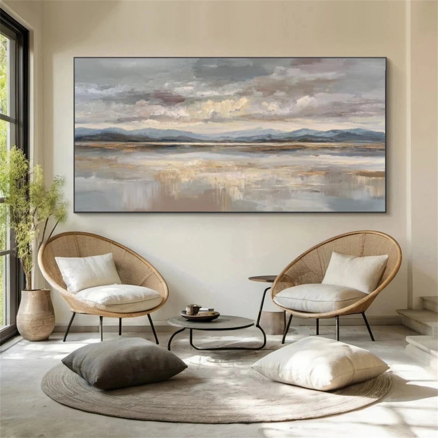 Ocean & Sky Abstract Wall Art #MO084