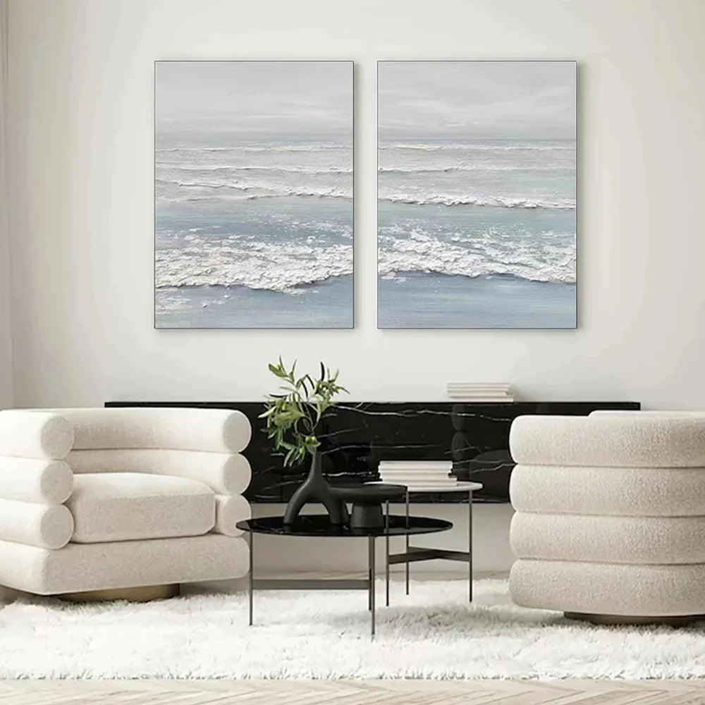 Ocean & Sky Textured Wall Art Set of 2 #MO037