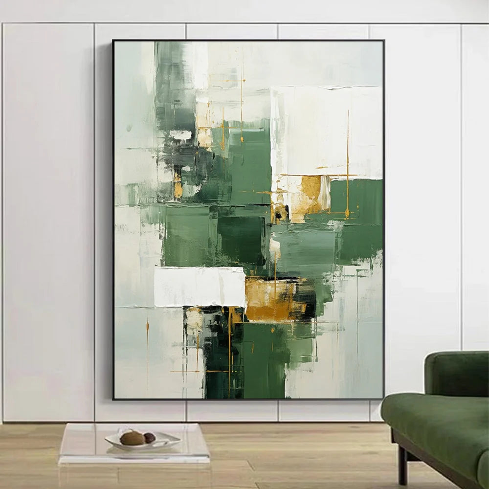 Green Abstract Texture Wall Art  #AT128
