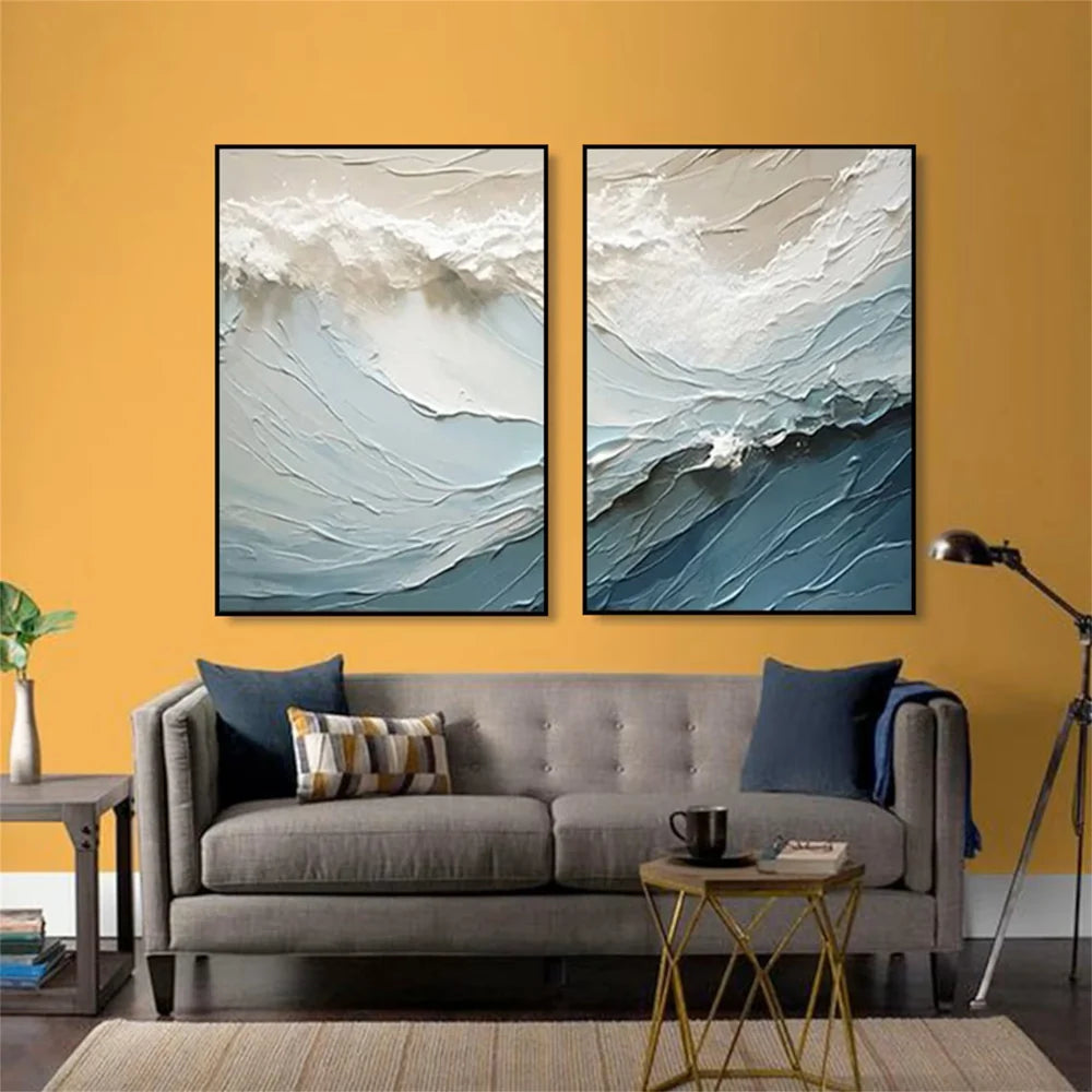 Ocean & Sky Textured Wall Art Set of 2 #MO042