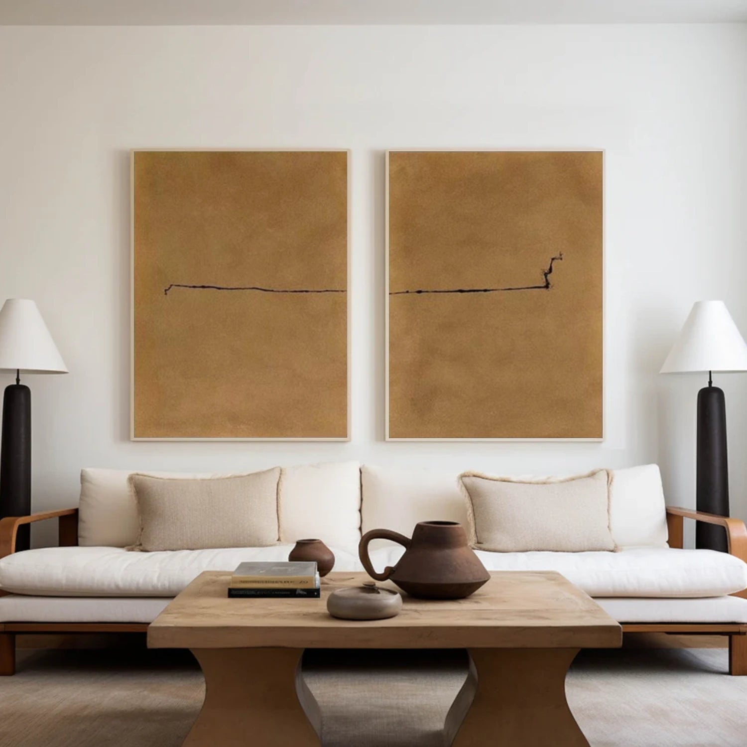 Wabi Sabi Abstract Wall Art Set of 2 #WT075
