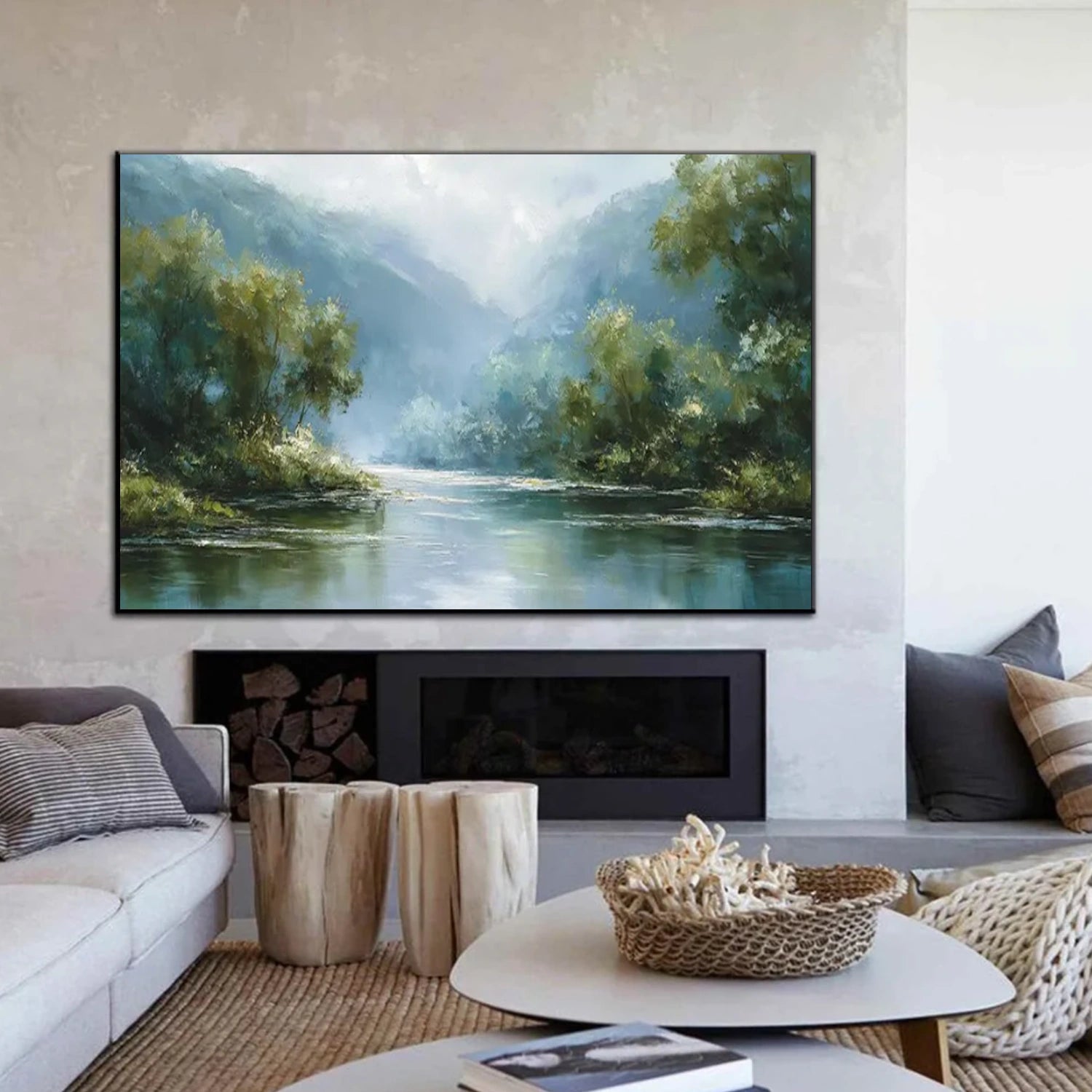 Ocean & Sky Abstract Wall Art #MO089