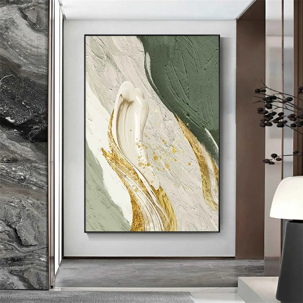 Green Minimalist Textured Wall Art #MT063