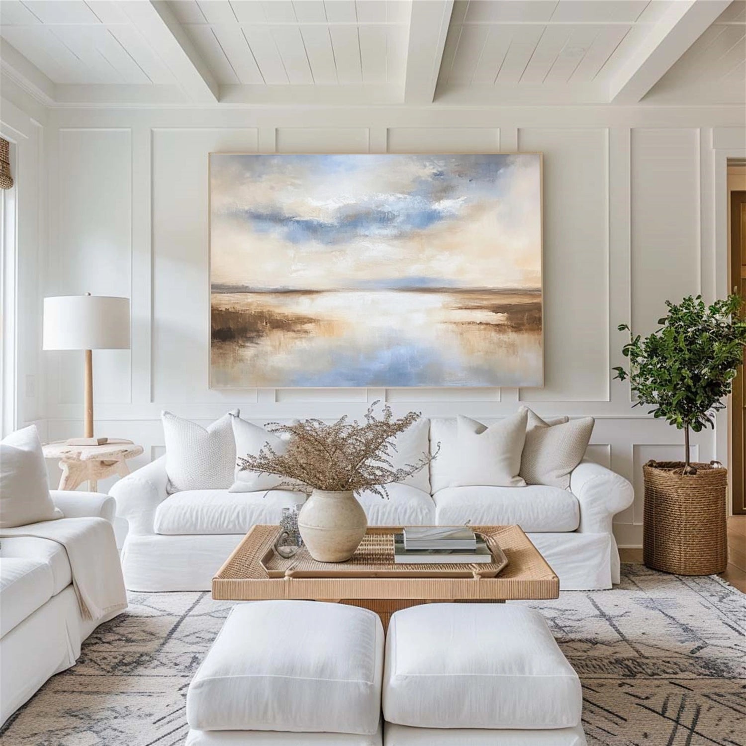Ocean & Sky Abstract Wall Art #MO088