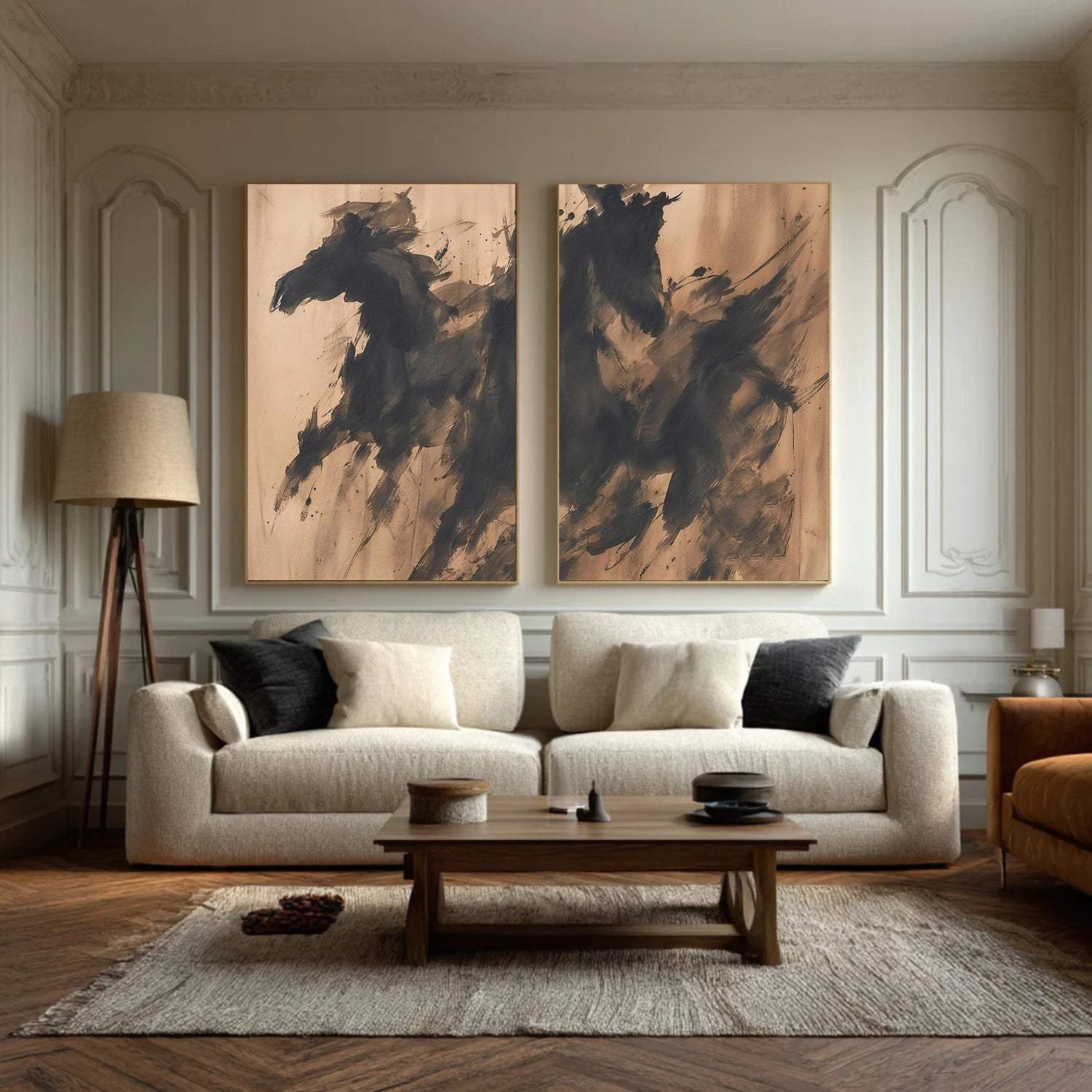 Abstract Horse Animal Wall Art  Set of 2 #DL049