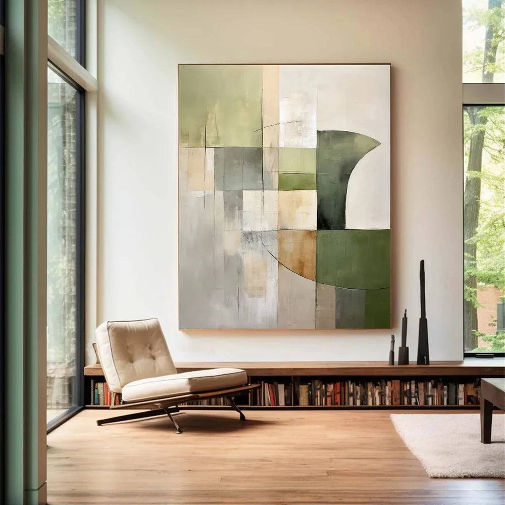 Green Abstract Wall Art  #AT066