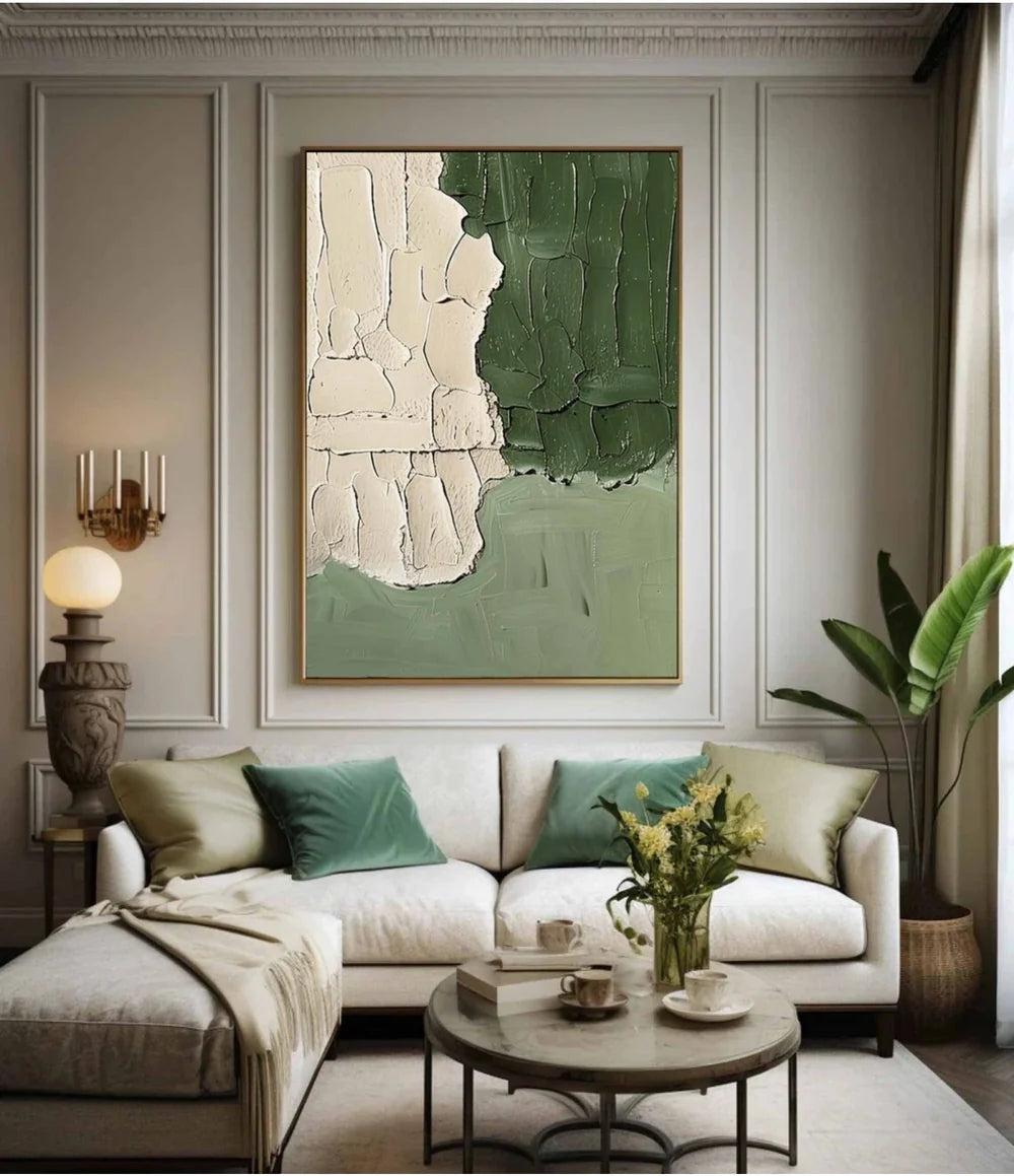 Green Minimalist Textured Wall Art #MT105