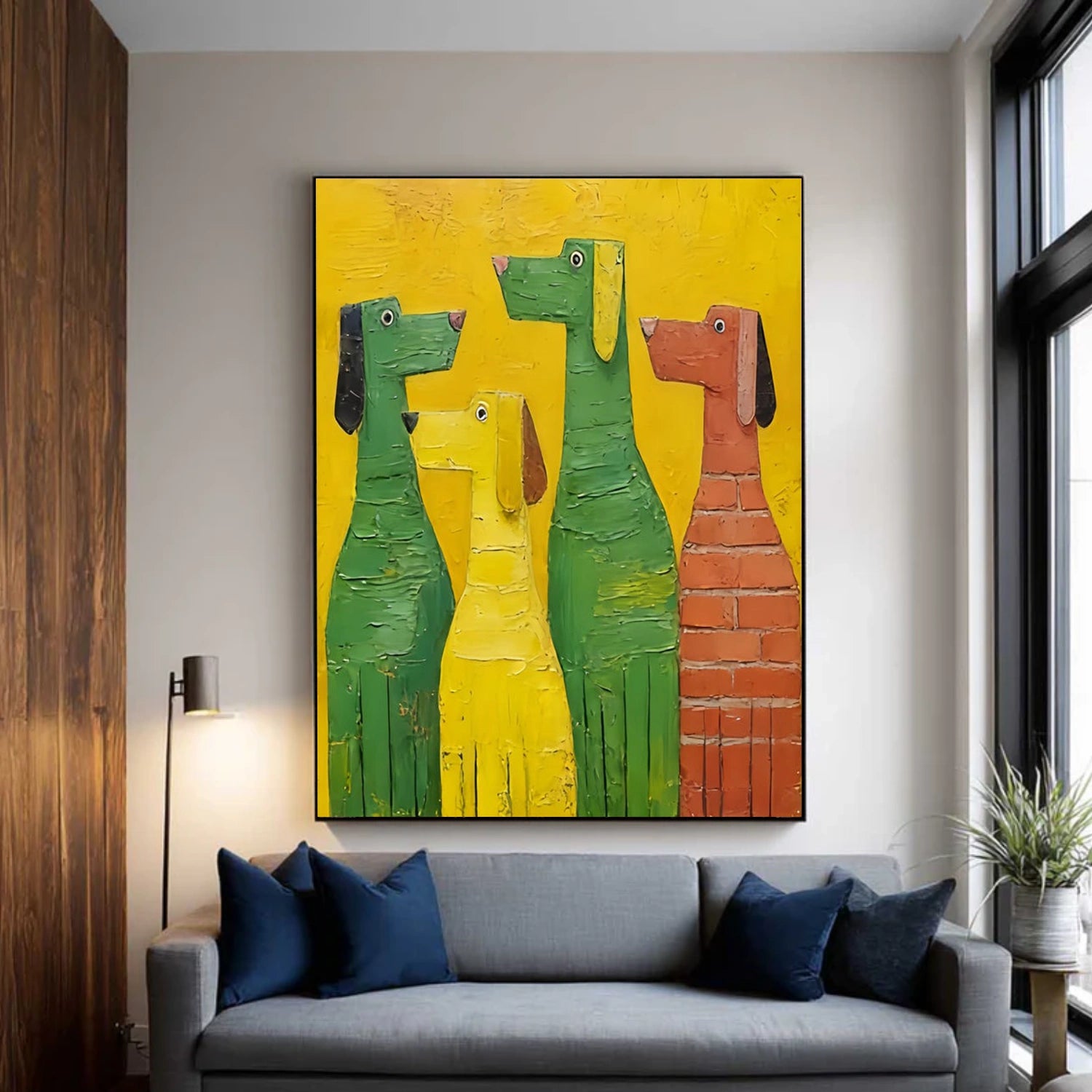 Abstract Dog Animal Wall Art #DL068