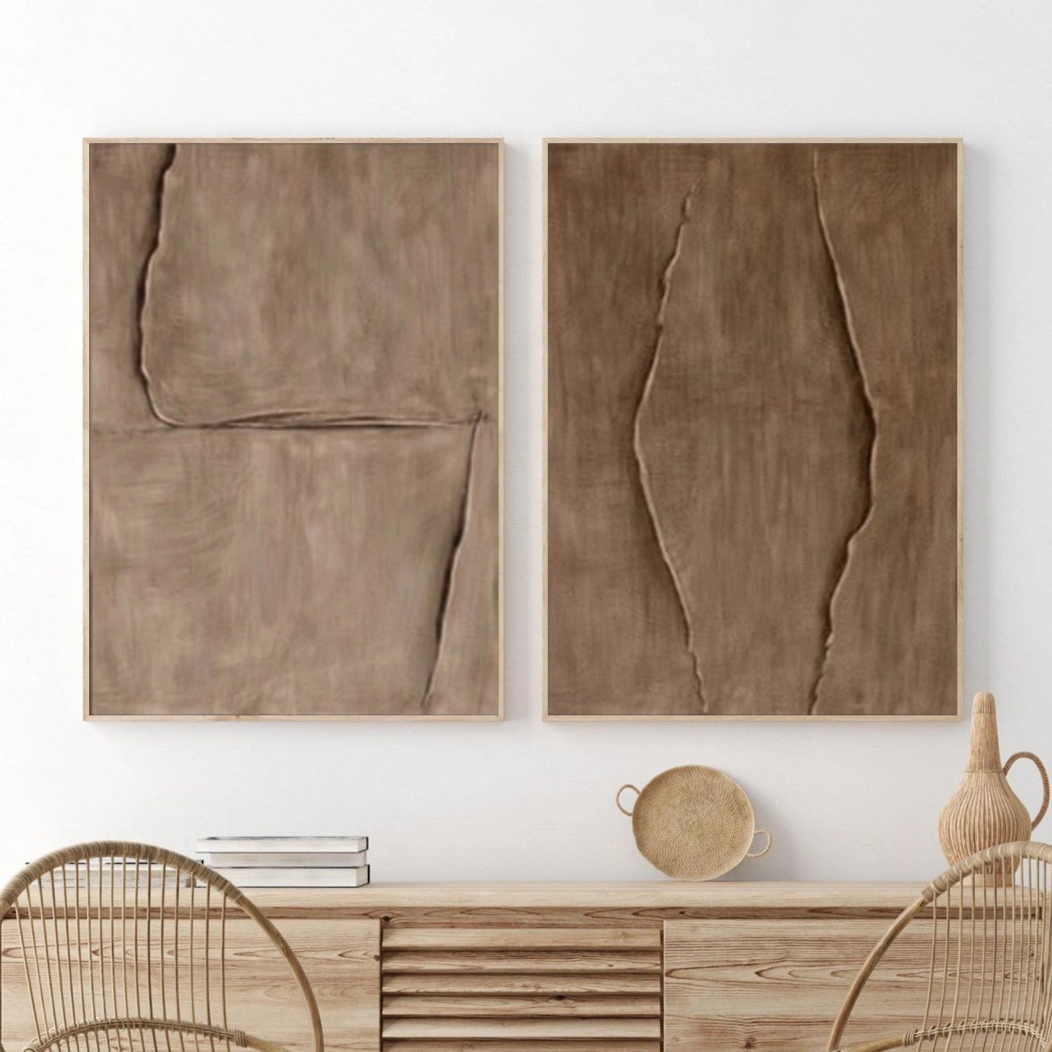Minimalist Textured Wall Art Set of 2 #MT147