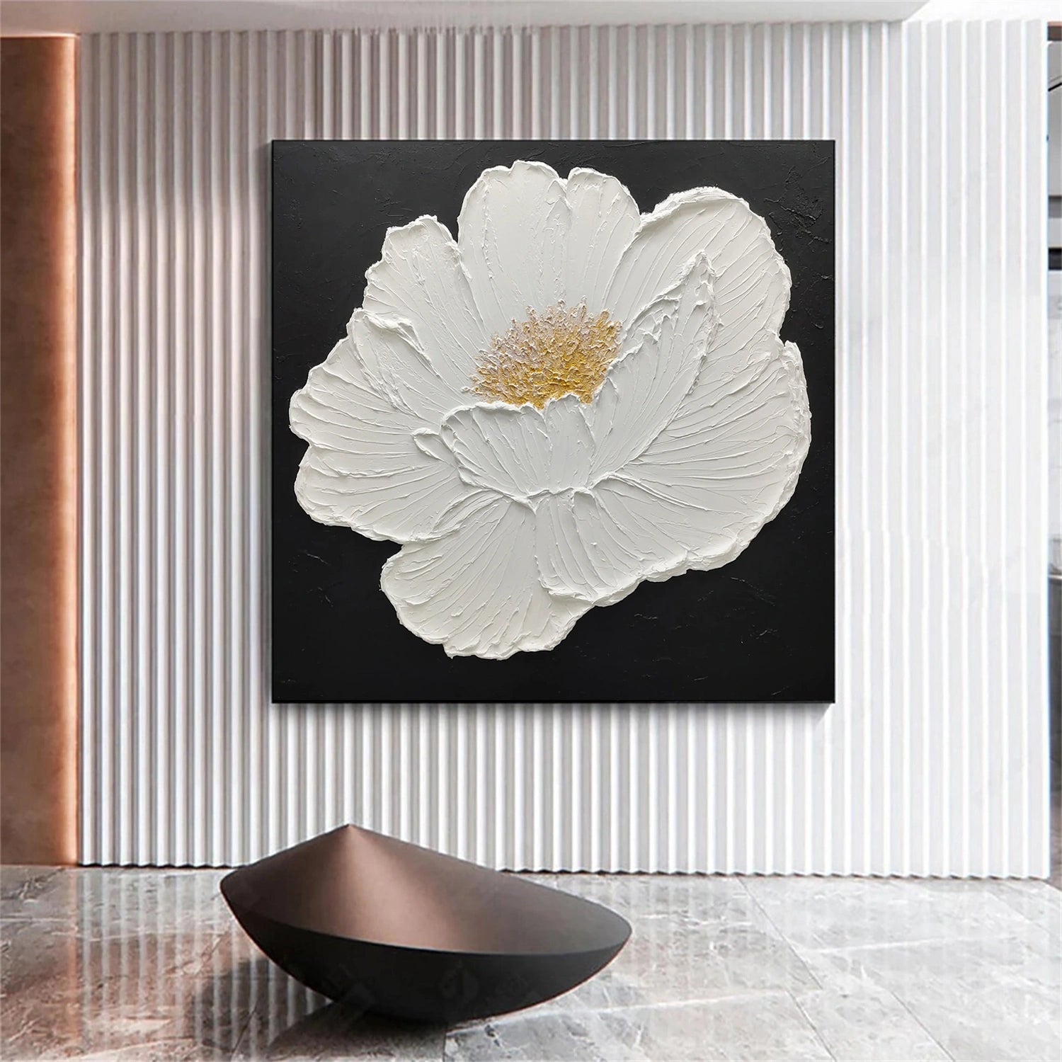 Flower & Tree Textured Abstract Wall Art #SF047