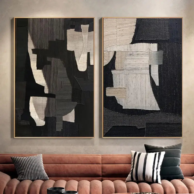 Wabi Sabi Textured Wall Art Set of 2 #WT031