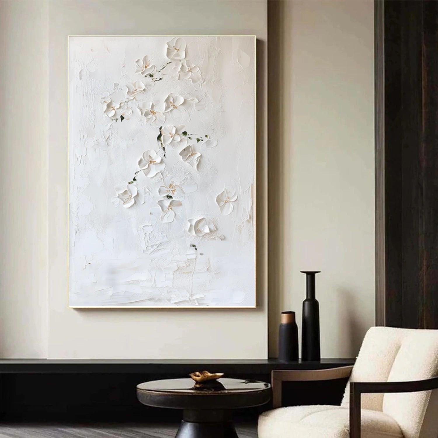 Flower & Tree Textured  Abstract Wall Art #SF064
