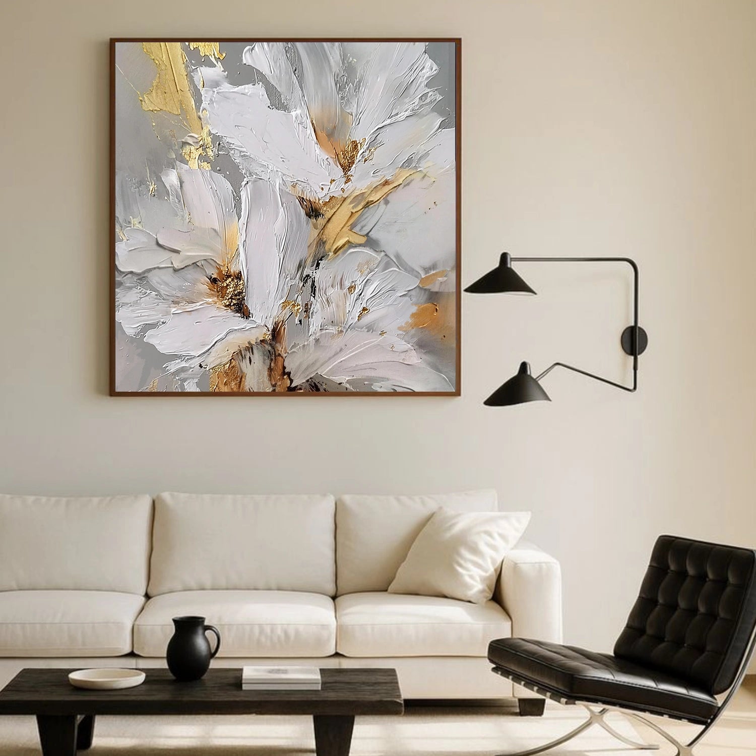 Flower & Tree Textured Abstract Wall Art #SF052
