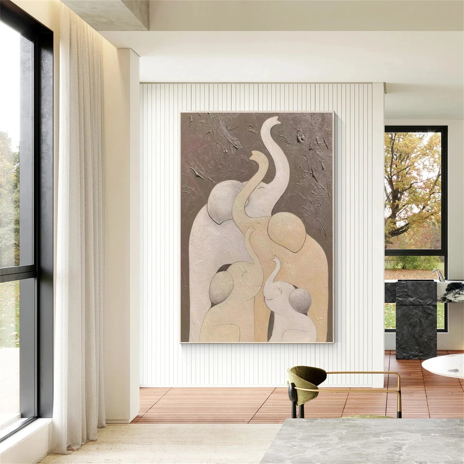 Abstract Elephant Animal Wall Art #DL052