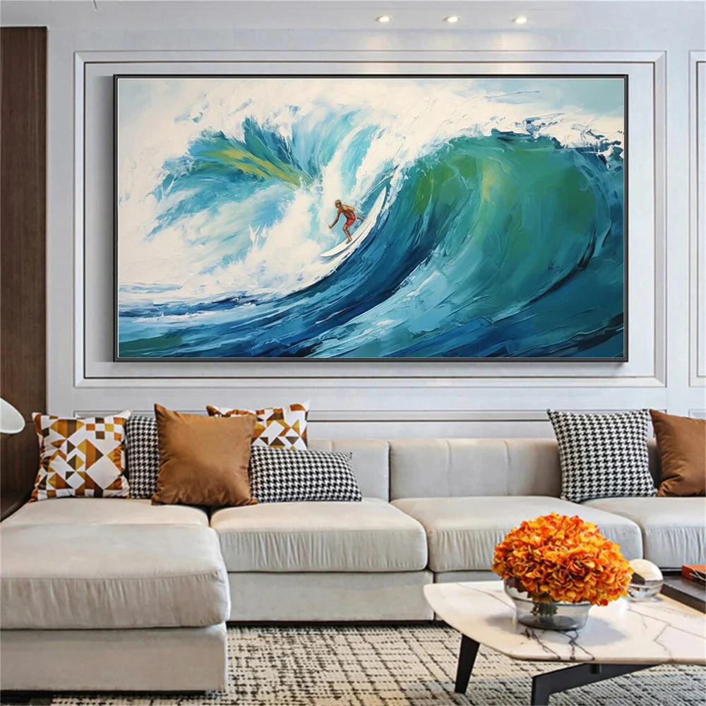 Surfing Sport Art Textured Canvas #PT015