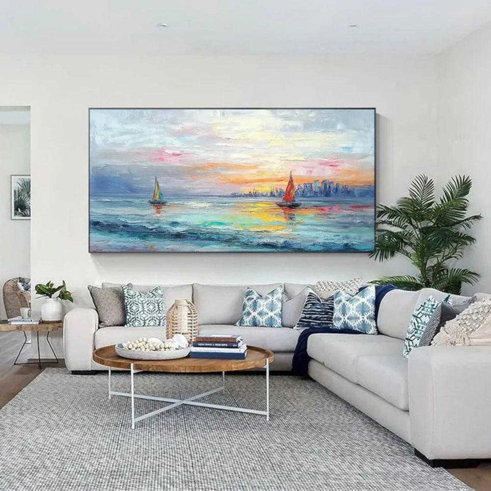 Ocean & Sky Abstract Wall Art #MO062
