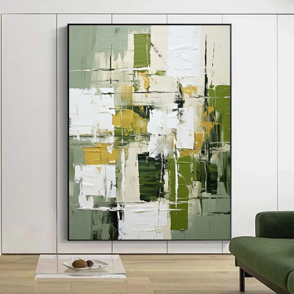Green Abstract Texture Wall Art  #AT129