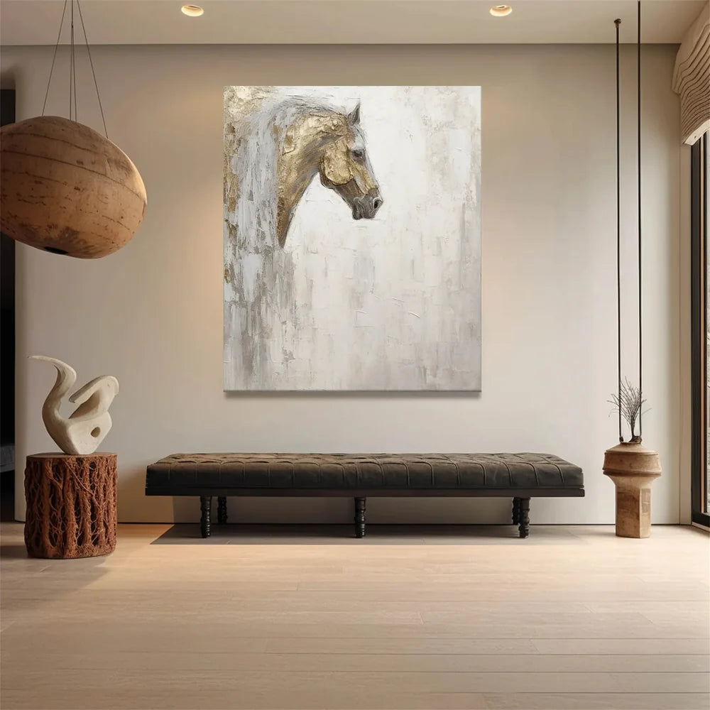 Abstract Horse Animal Textured Wall Art #DL008