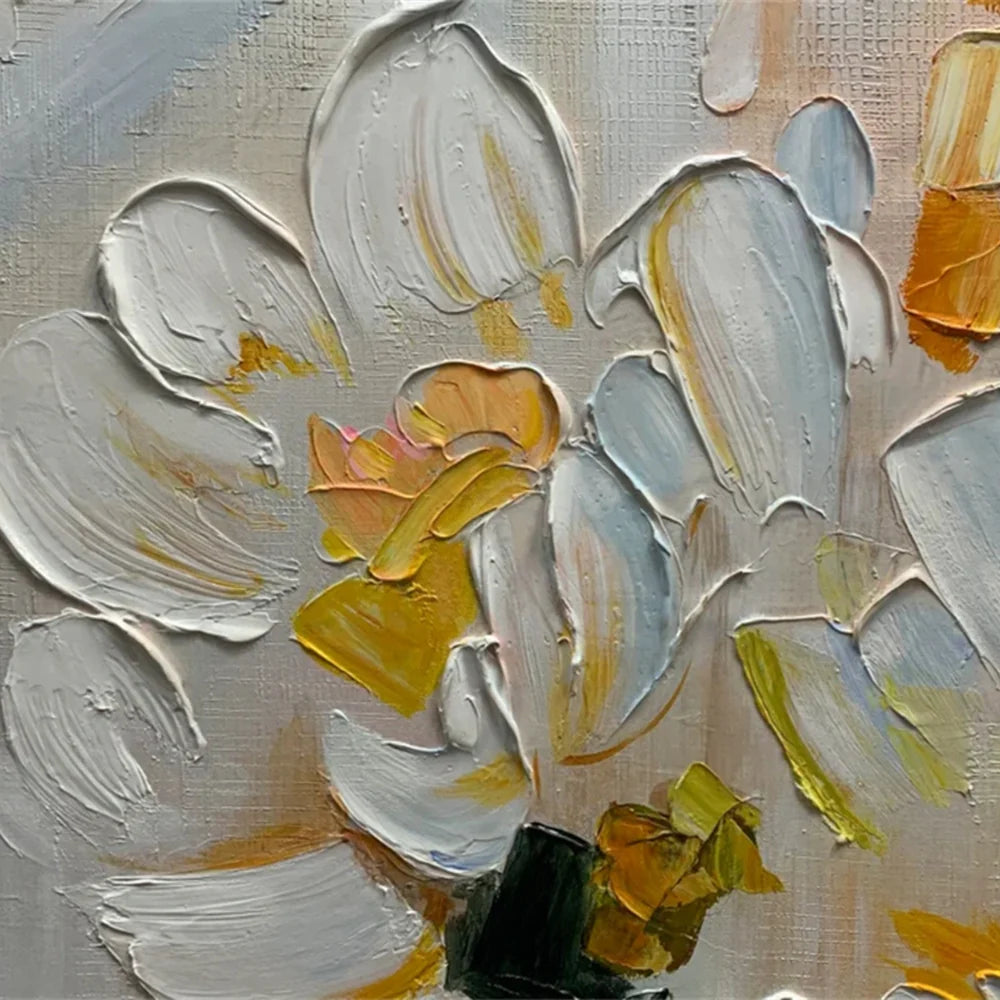 Flower & Tree Textured Abstract Wall Art #SF028