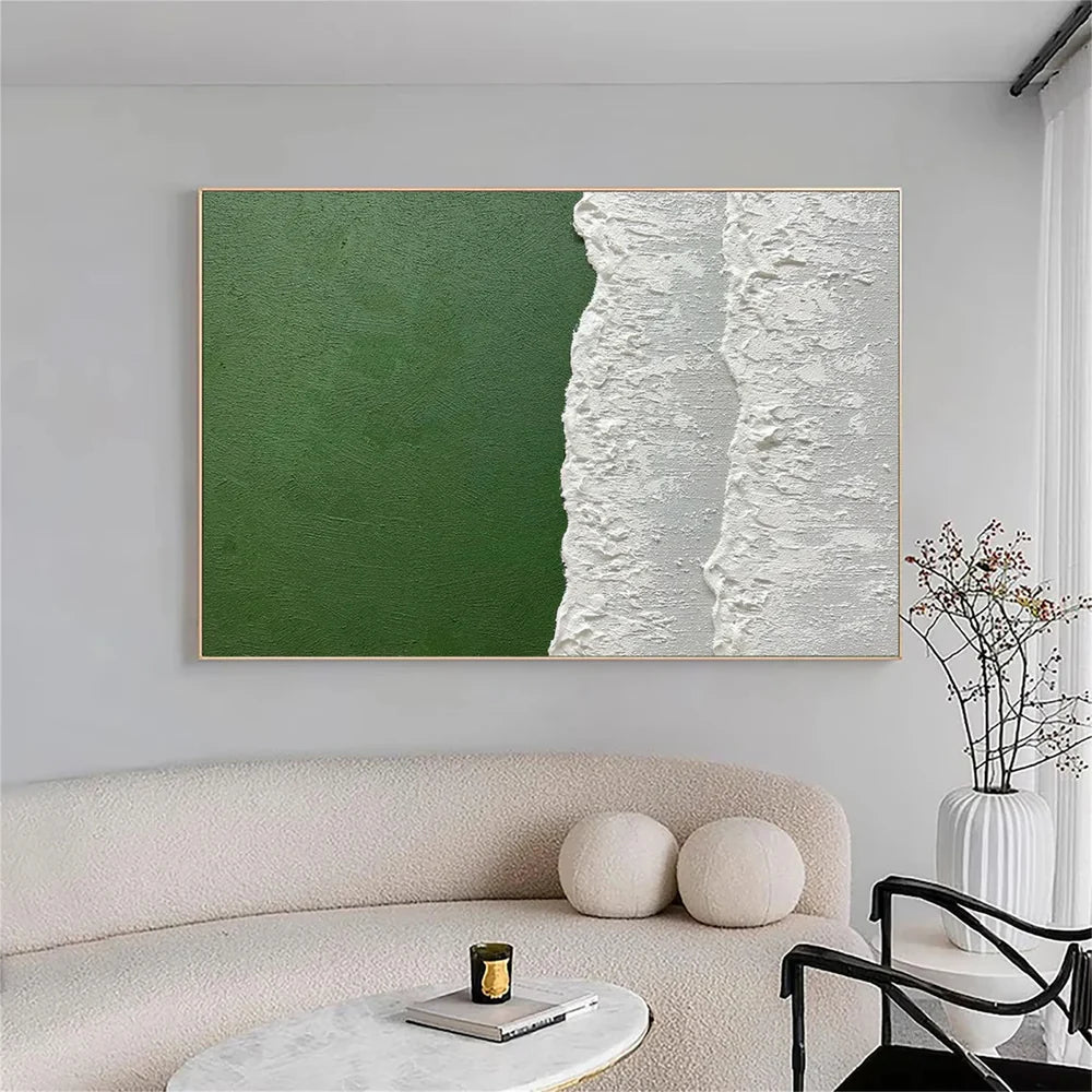Green Minimalist Textured Wall Art #MT064
