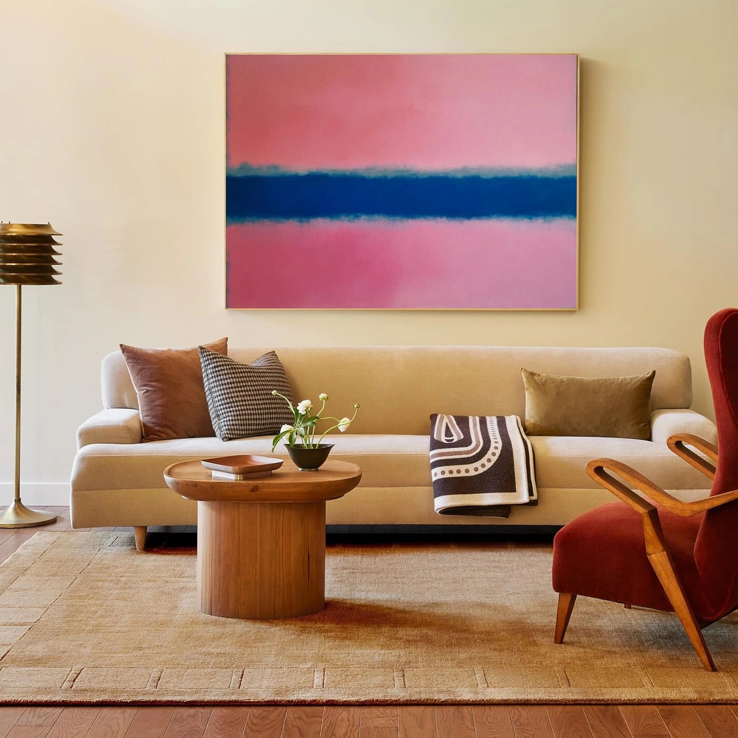 Pink and Blue Minimalist Wall Art #MT144