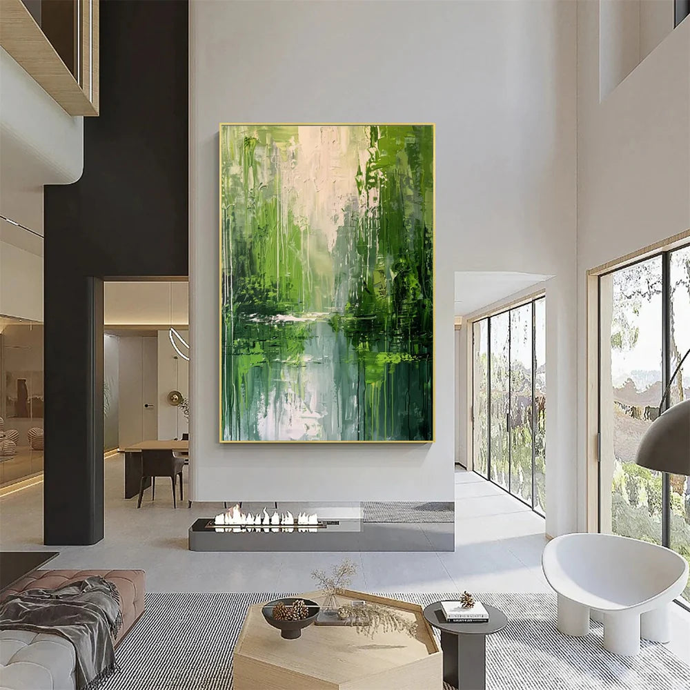 Green Abstract Wall Art  #AT102