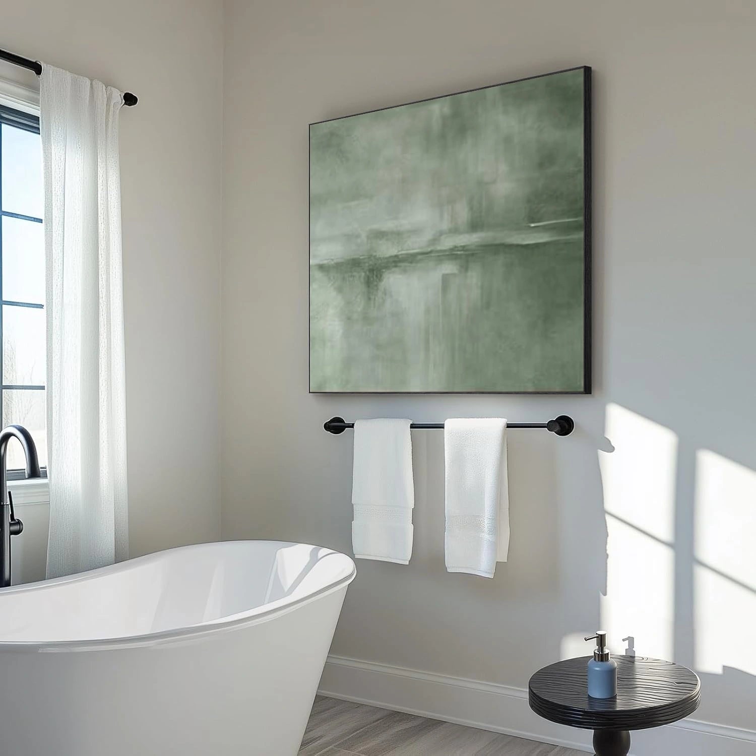 Green Wabi Sabi Abstract Wall Art #WT063